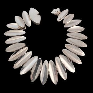 Vintage Taxco Sterling Ellipses Heavy Link Bracelet